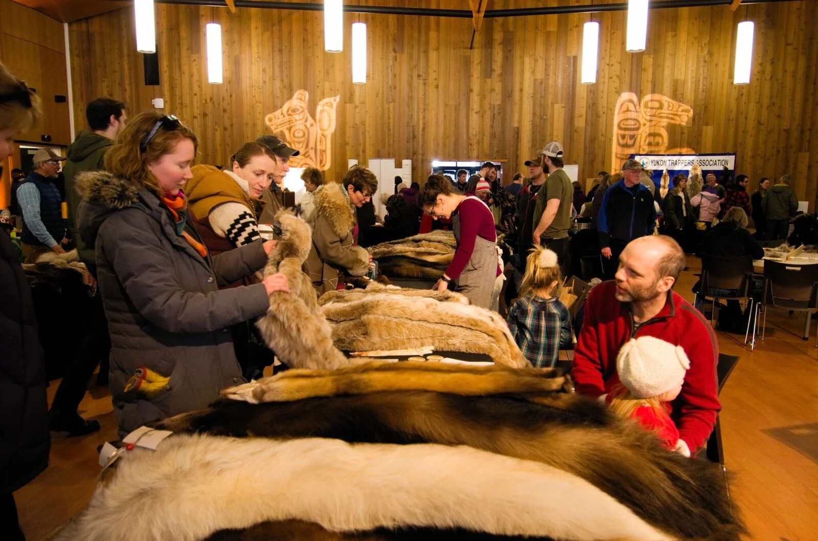 The UnFURled celebration held at the Kwanlin Dün Cultural Centre on March 10 gave trappers a chance to sell their furs to the public. Photo: Christian Kuntz