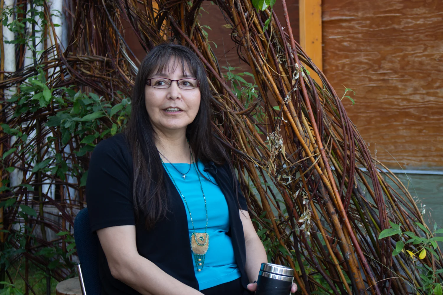 Tr’ondëk Hwëch’in Chief Roberta Joseph weighs the pros and cons of hard rock mining on her First Nation’s traditional territory. Photo by Caroline Mercer