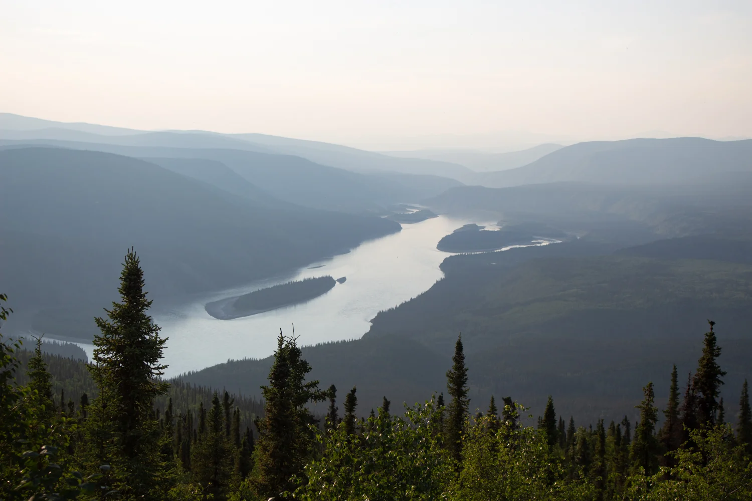 Looking towards Moosehide from the Midnight Dome. Photo by Caroline Mercer
