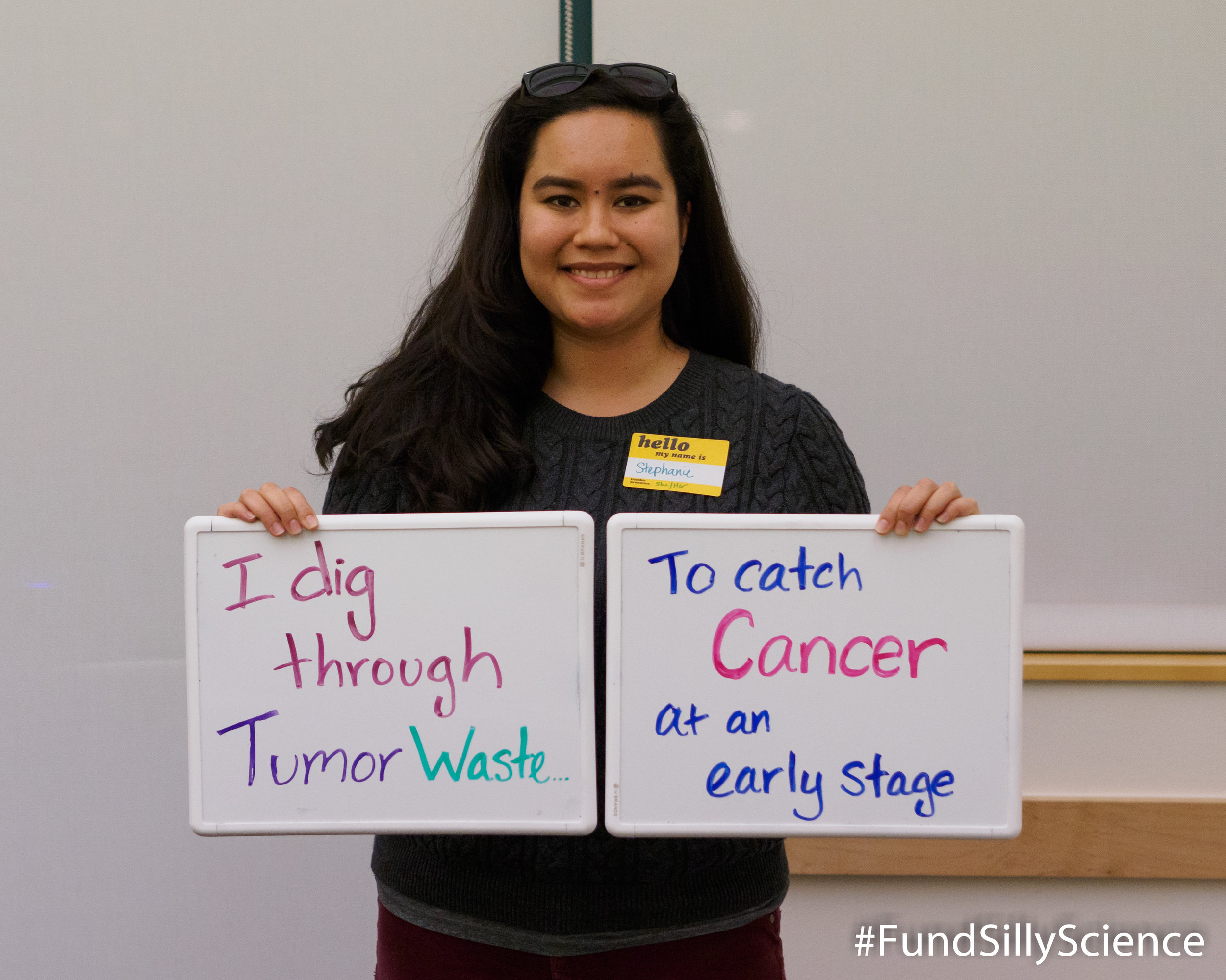  This is Stephanie, a research associate at Stanford. “Tumors shed DNA in the blood. We can extract that DNA, decode its sequence and create a profile specific to any type of cancer.” 