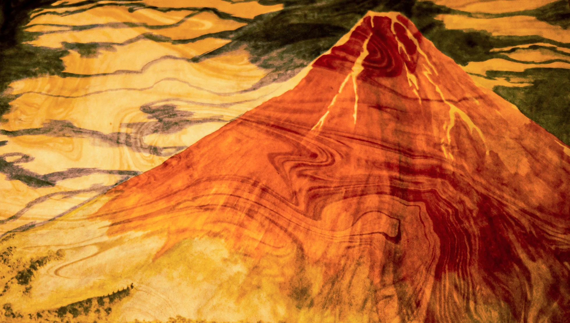 My latest Suminagashi print used in a double exposure with my watercolor study of Katsushika Hokusai woodblock print of Mount Fuji. Using the Fujifilm XT-3 & XF 23mm WR F/2. Edited for a bleach bypass look in honor of Miyagawa.