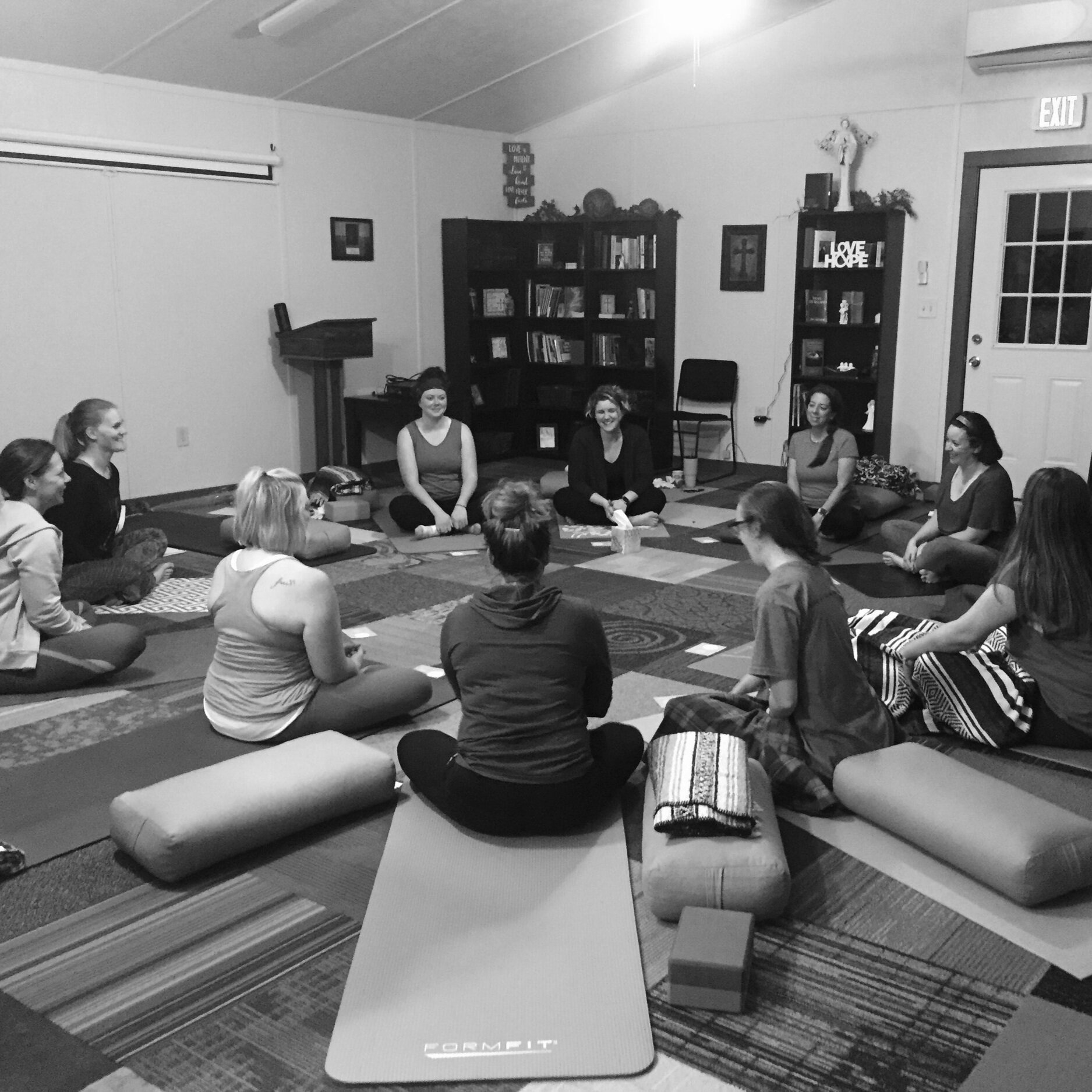 Community of Women during Yoga at Christian Self-Care Retreat