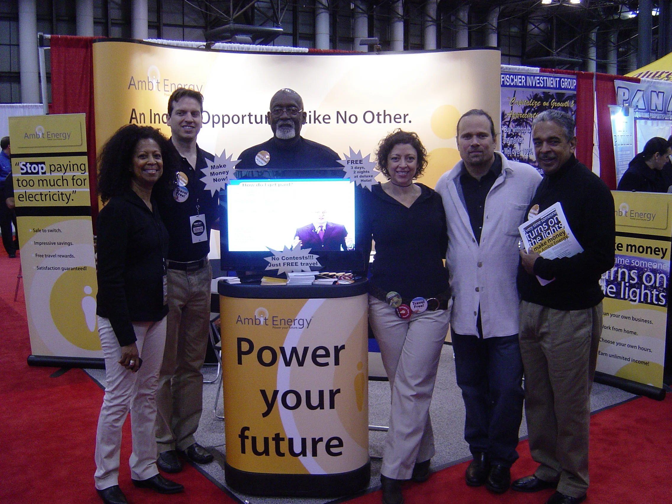 Trade show booth & crew