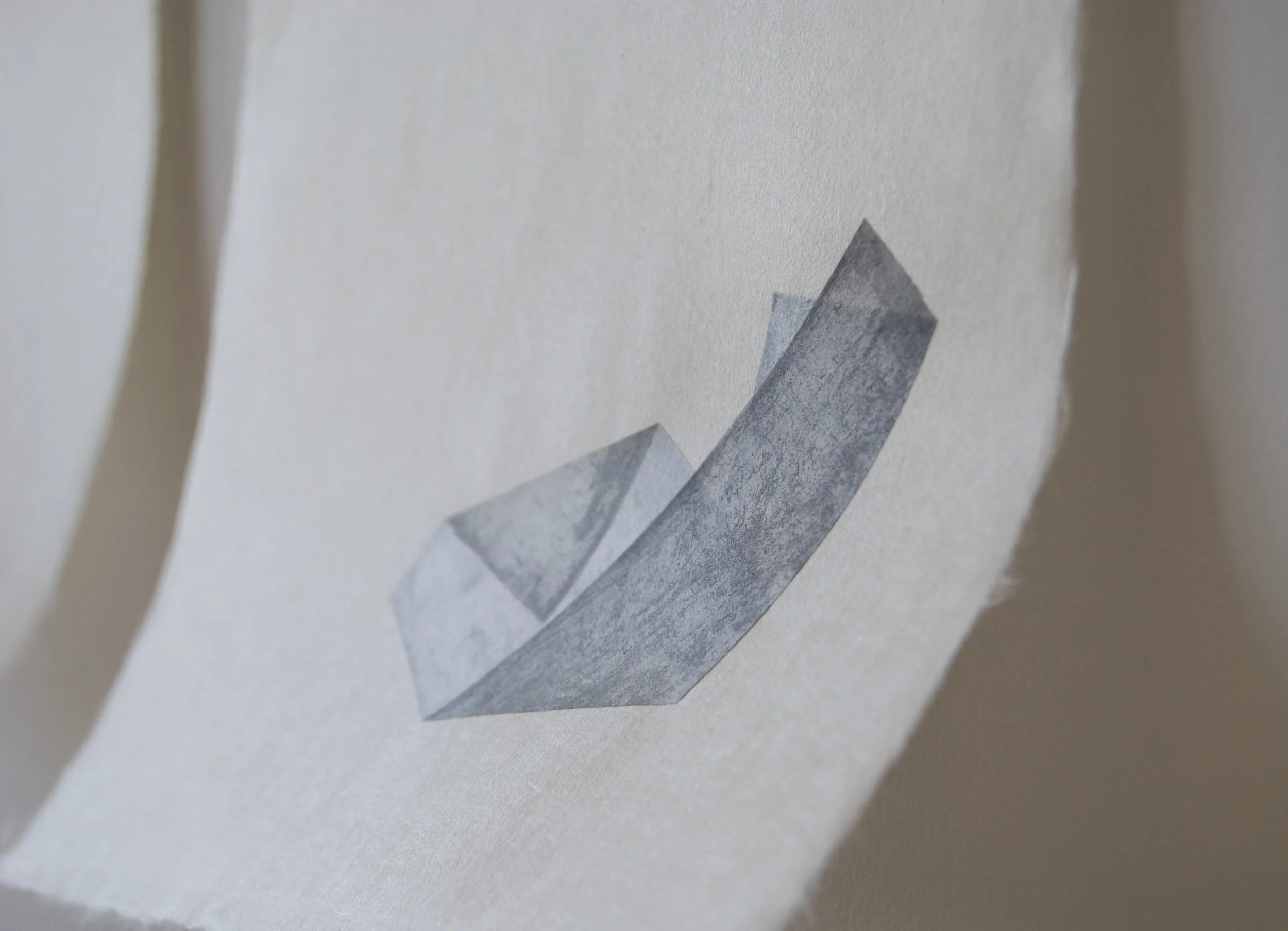 "alternatively, " (march 2016) intaglio prints, folded chine colle. varied edition (4/5) detail right.