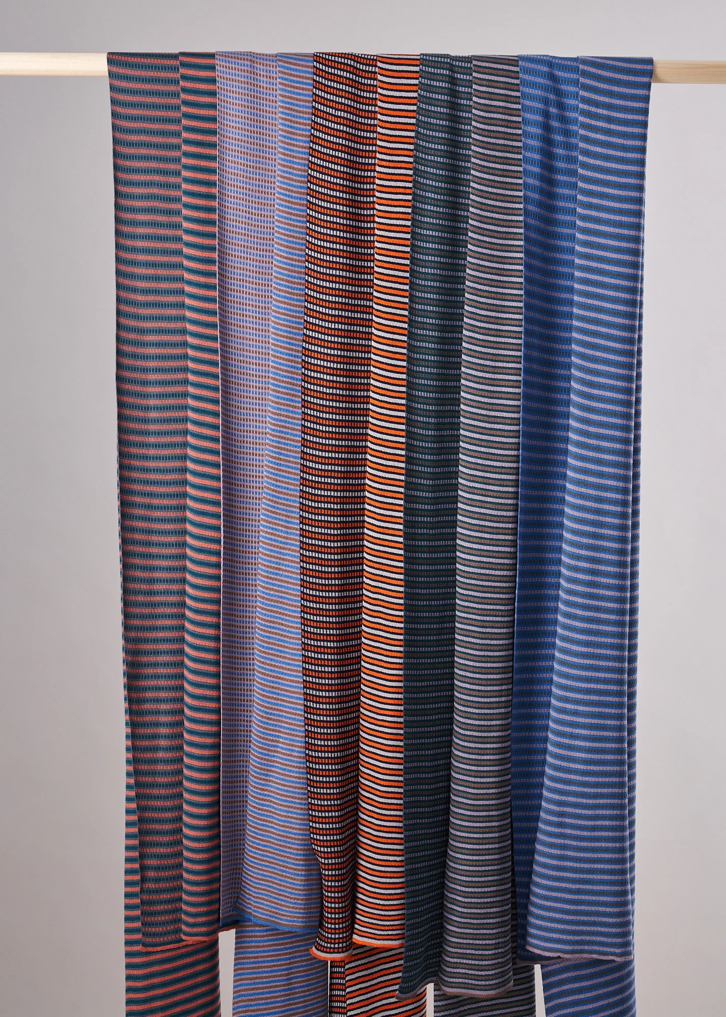 Tiny Checks design colour ways wide silk scarves