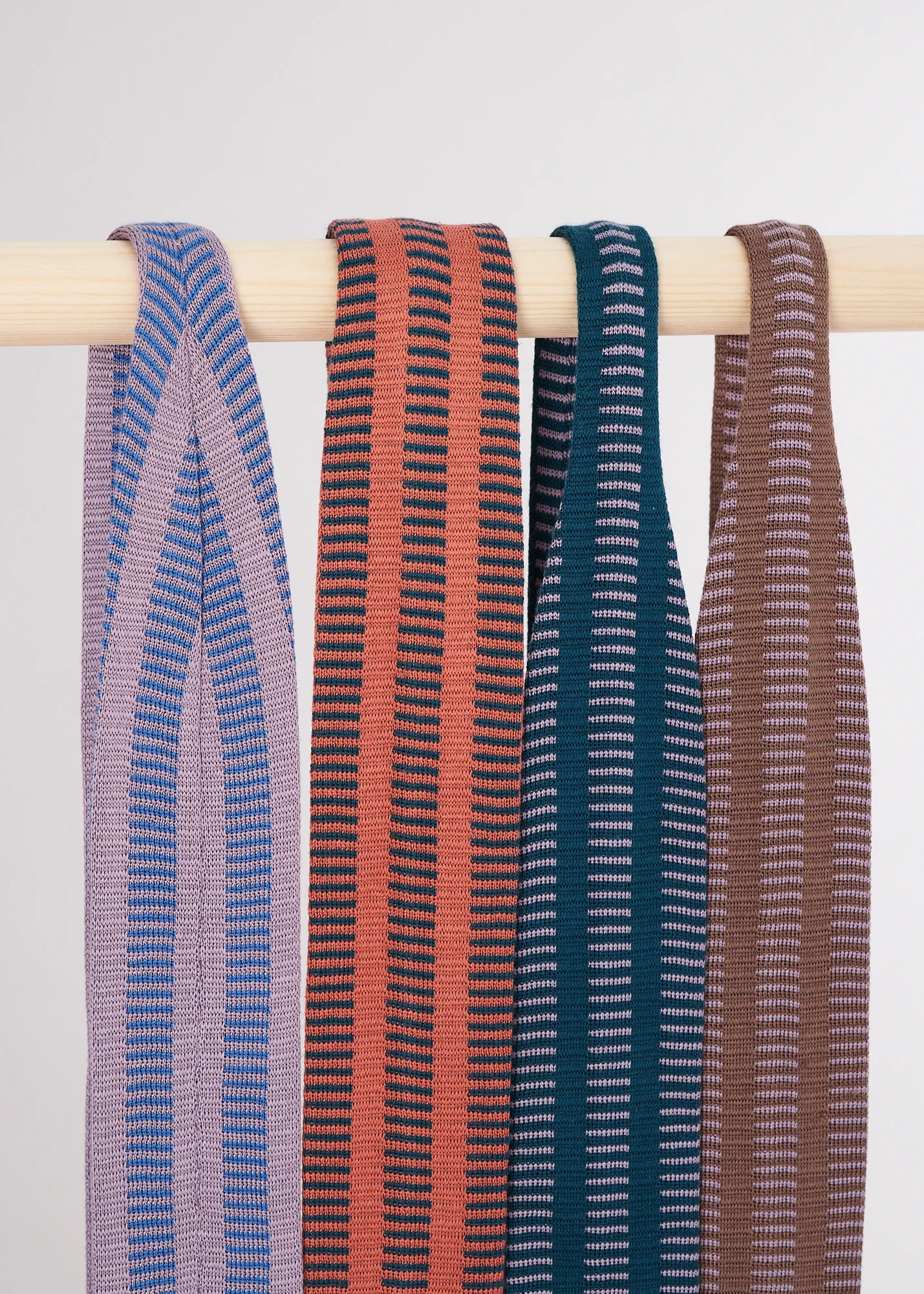 bright colour knitted ties