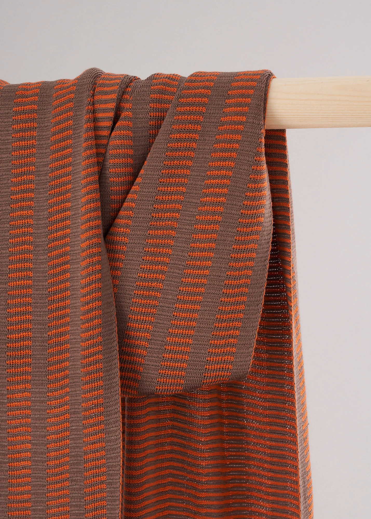 Brown and Orange Knitted Textiles