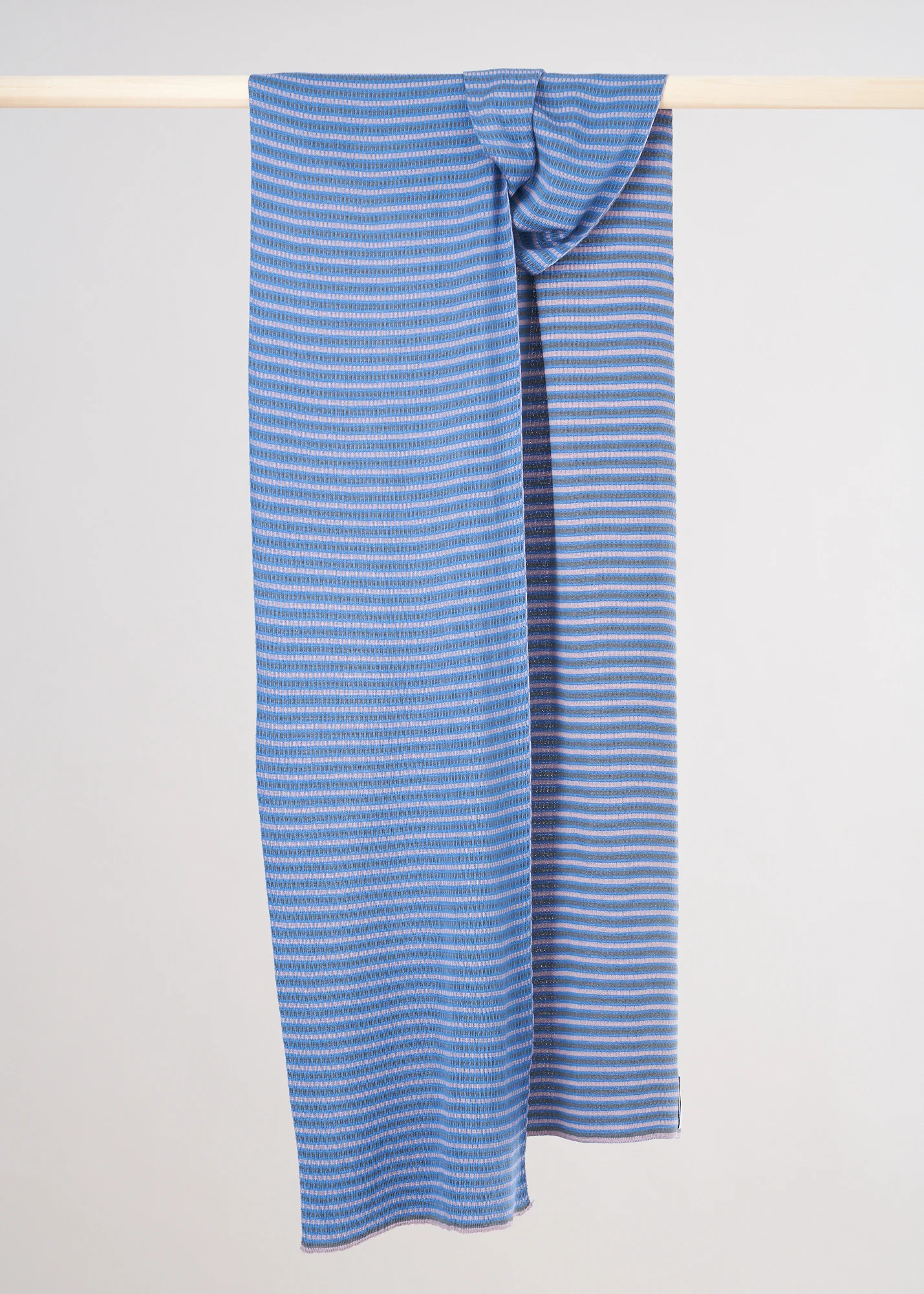 Handmade Silk Scarf in Blue pattern