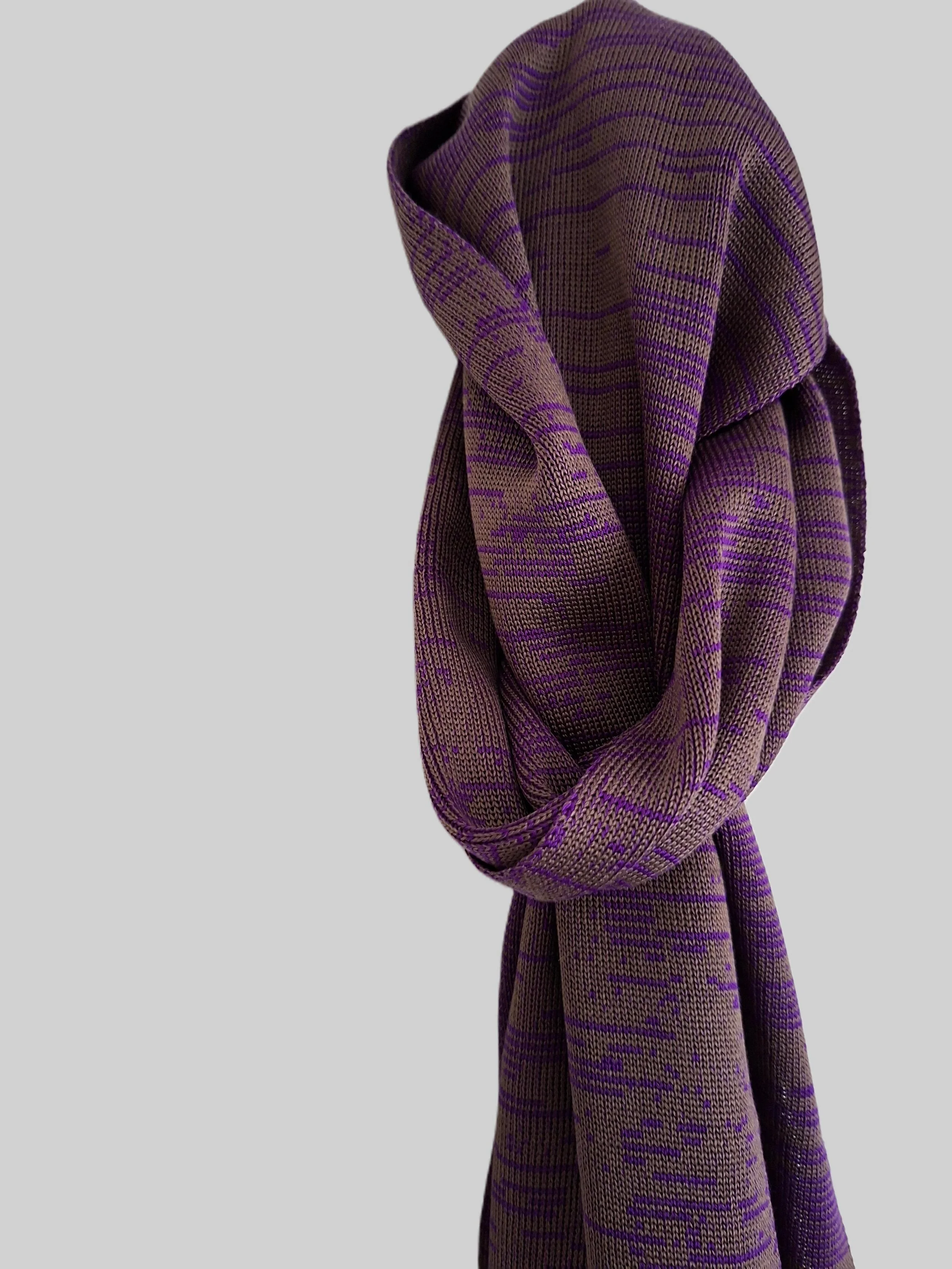 Spacedye narrow silk scarf - purple
