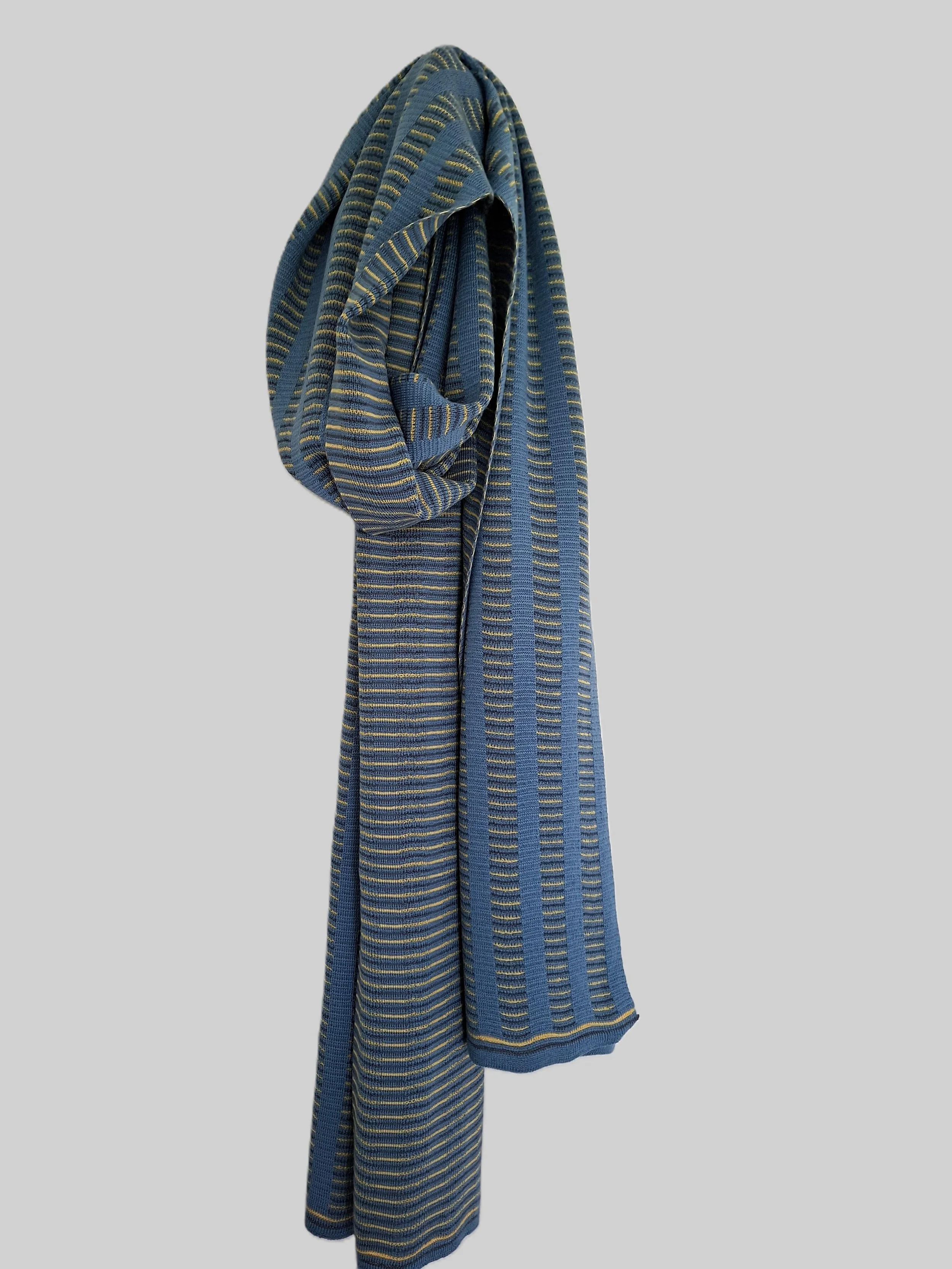 Broken dash wide silk & cashwool scarf