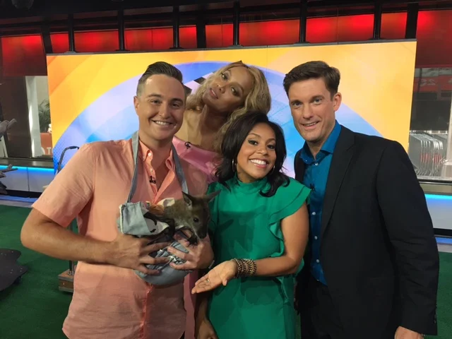 Pictured with Tyra Banks, Sheinelle Jones, and Keir Simmons. 