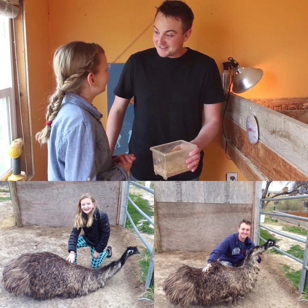 Taking my cousin Gianna on a behind-the-scenes tour of the animals! 