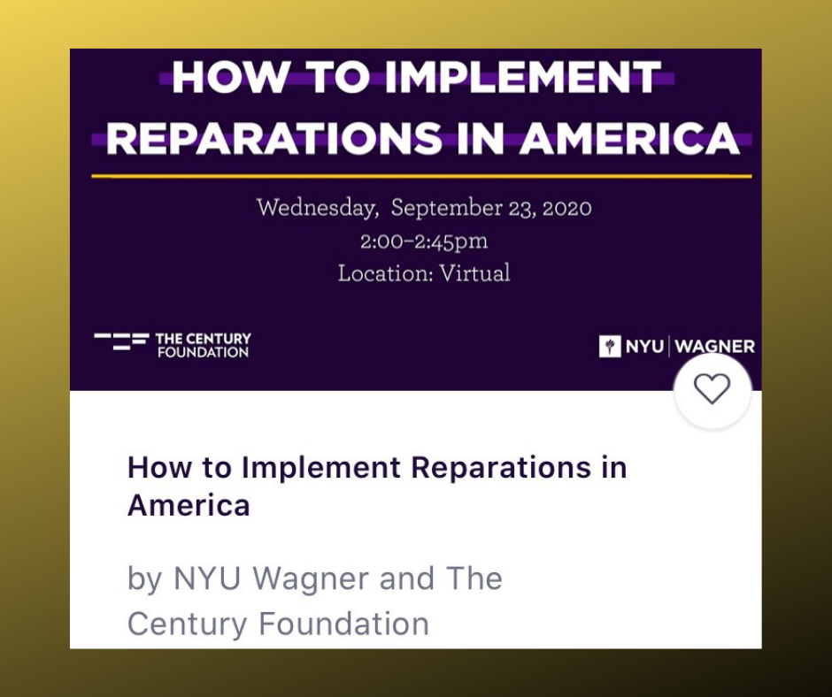 9/23/2020 -- How to Implement Reparations in America