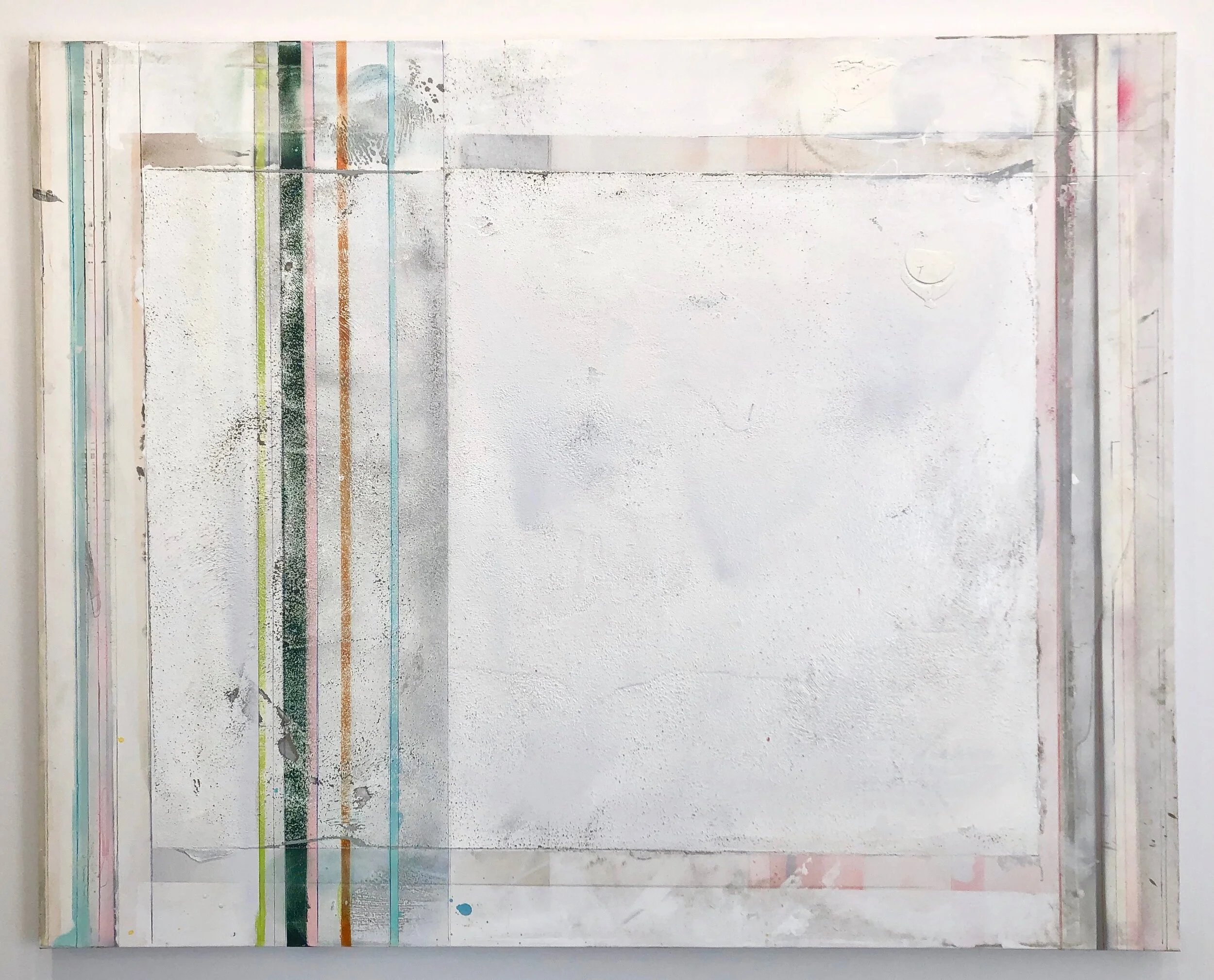 Larry Wolhandler, Untitled, 2020. Oil, acrylic, pen, pencil on canvas, 48x60 in