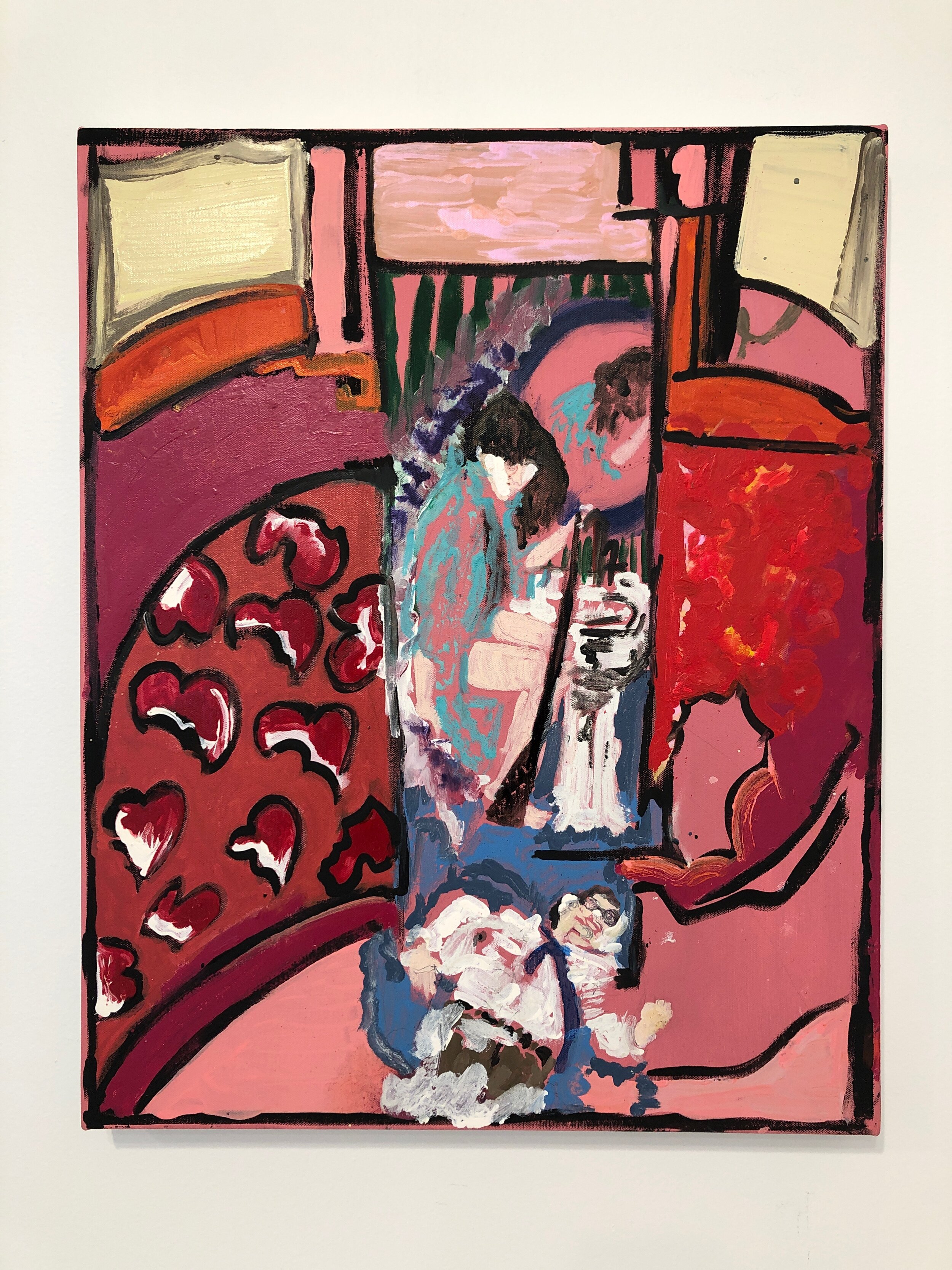 Agathe Snow, His name is Dave, 2019. Oil, acrylic and enamel on canvas, 25 x 20 in