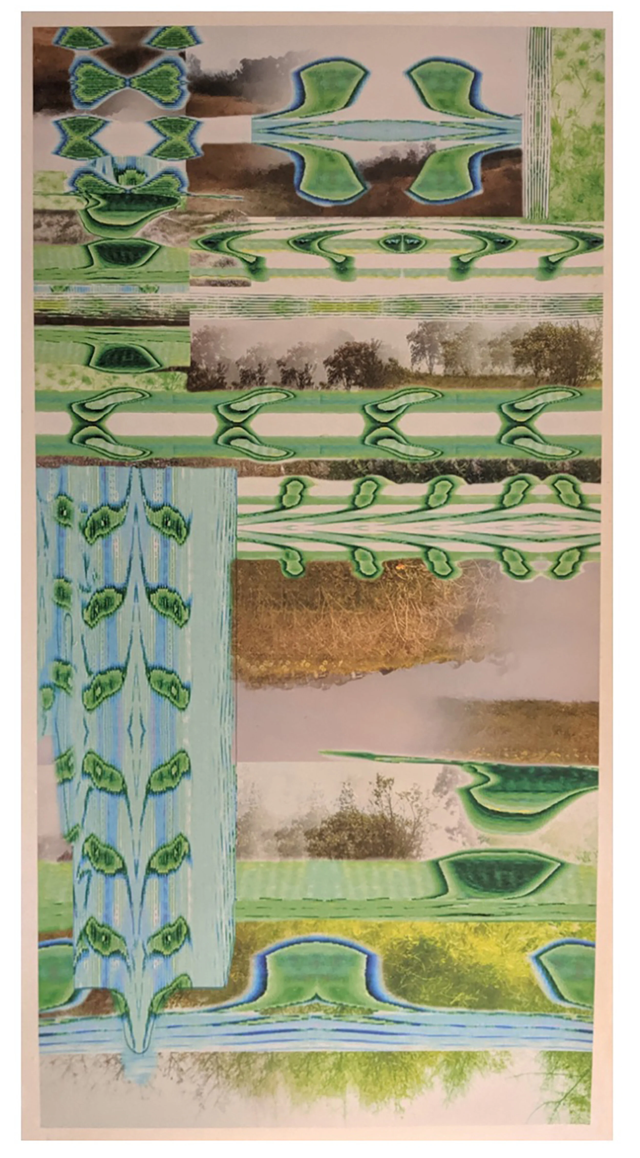 LoVid, Ice Age, 2019, Edition2of3, Archival inkjet on handmade bamboo paper, 57x30 inches, framed