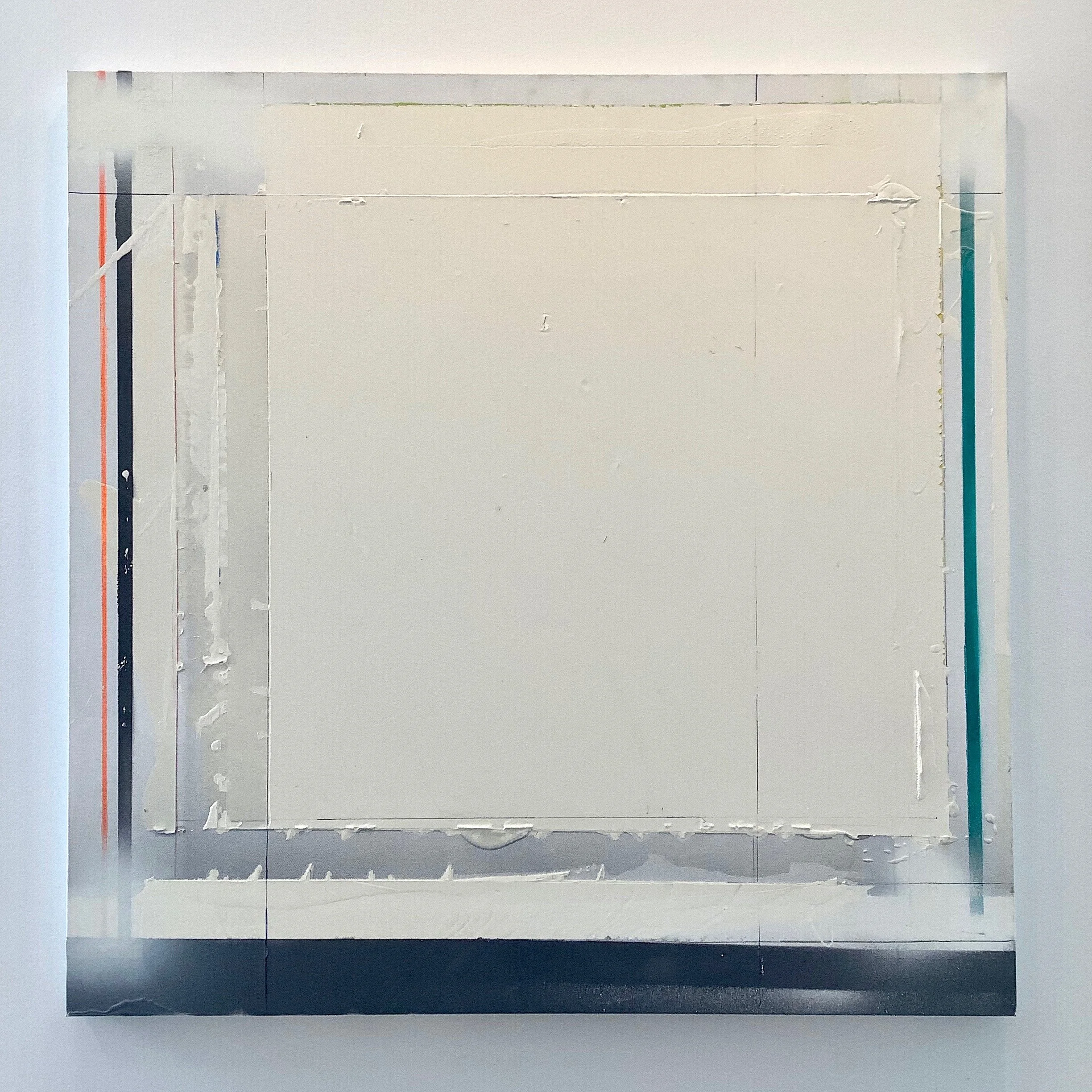 Larry Wolhandler, Untitled, 2020, Oil acrylic pen pencil on canvas, 36x36 inches
