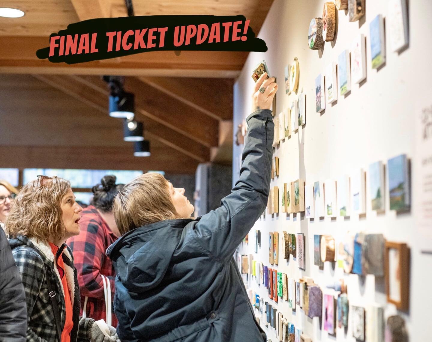 The final round of opening night tickets go on sale tomorrow, Tuesday the 3rd, at 7am. This batch gets you into the show at 7:30 pm. No more will be released, and none will be available at the door. So if you want to be grabbing art off the wall like