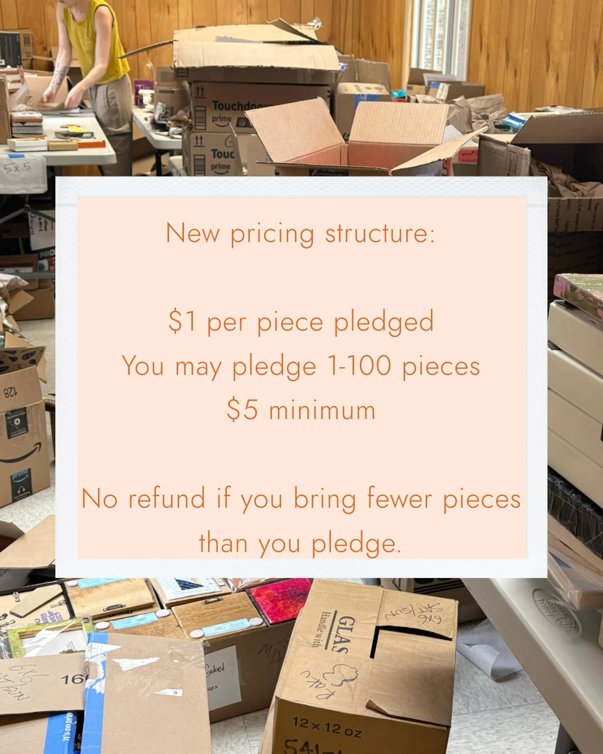 As the show grows, we&rsquo;re constantly having to make tweaks and adjustments. One of the main changes this year was in regard to our pricing structure. The average number of submissions is about 25 pieces, and the average entry fee about 25 dollar