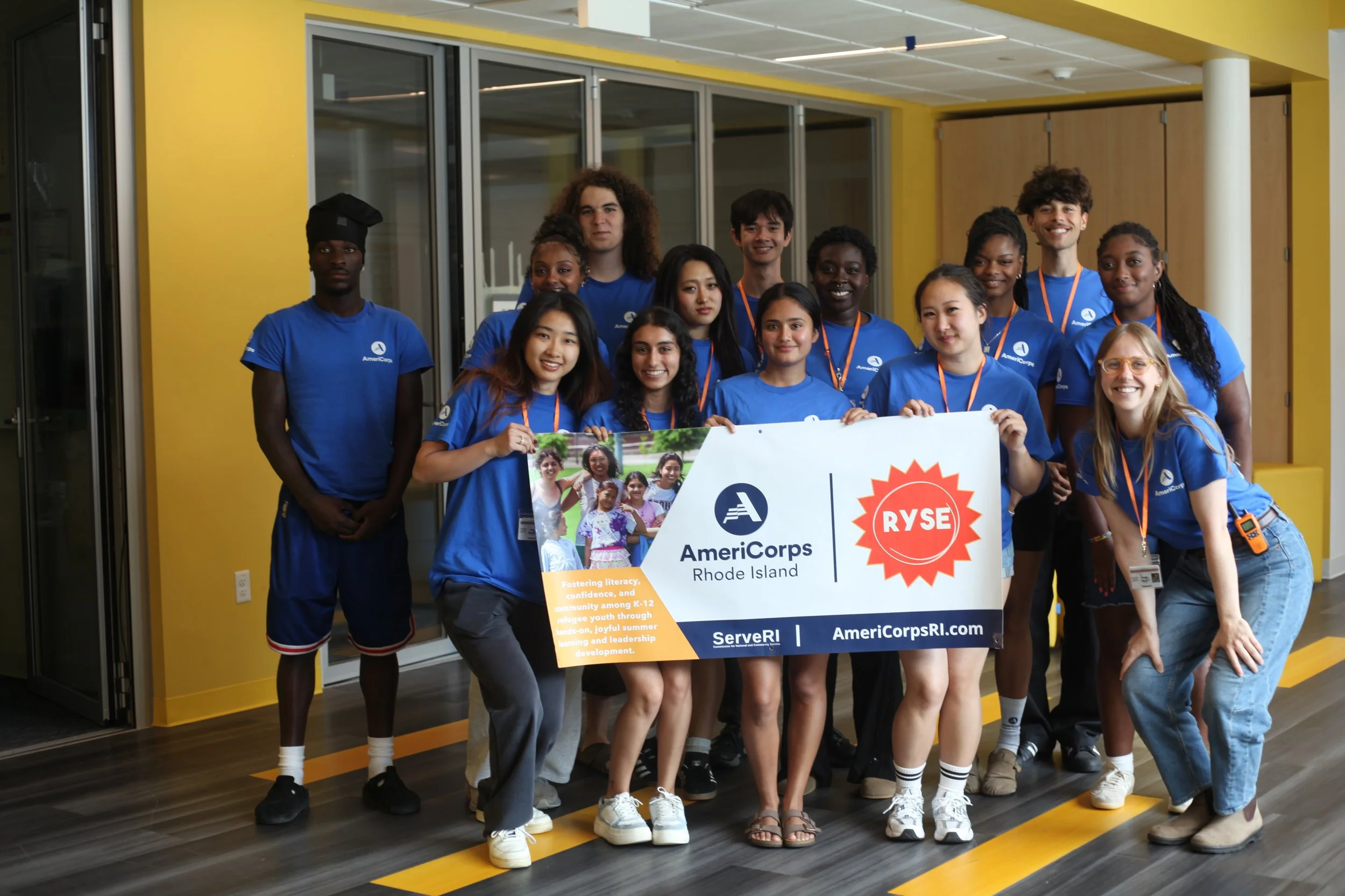RYSE AmeriCorps Volunteers in a team photograph.