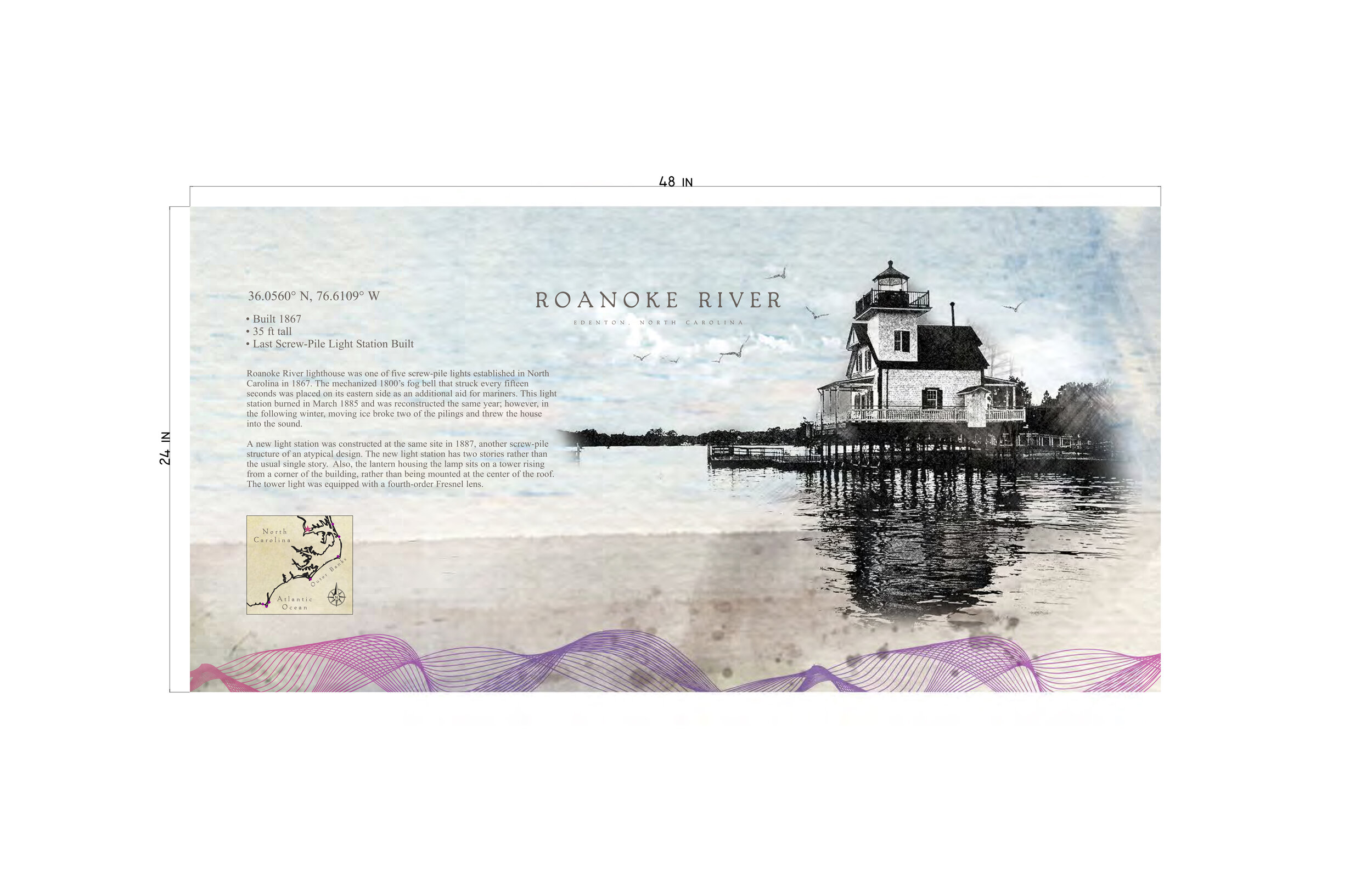 Close Up of Panel for Ribbon Wall