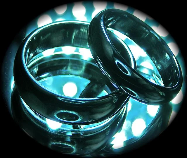 Matching Set of SR-71 Titanium Rings