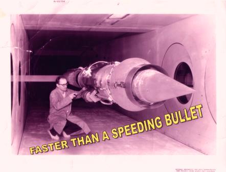 This original and amazing historic 8x10 photo is the Model Blackbird Inlet used during testing at the NASA’s Ames Research Center at Moffett Field in northern California. It’s mounted on its test stand inside the wind tunnel. The young NASA Aeronautical Engineering Technician working on it is my uncle Ron Freeman. He started with the NACA in 1958 and worked with NASA until 1965. He says they use to call us "Wind Tunnel Jockey’s". This 9 foot by 7 foot Super Sonic (SST) wind tunnel was used in testing the inlets and nose cone or (Spike). Proper inlet pressures and shock wave position was tested at various angles of attack by pivoting the model on its mount. Just as described in the book “Skunk Works” by Ben R. Rich and Leo Janos. See chapter nine, “FASTER THAN A SPEEDING BULLET”