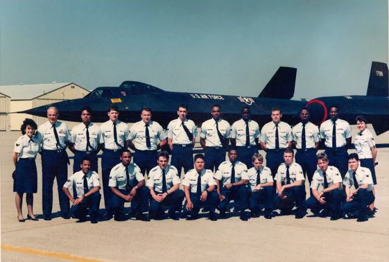 Dan, I had this picture when I went to PME course April 2nd to 12th 1990. I was told that this was the last and only class to pose in front of SR-71 B model. As you will see it was tail number 981. I was in the back row, 6th from the left. Kurt Alwardt, 9th Metals Technology, SR-71, U-2/TR-1, KC-135Q, T-38.