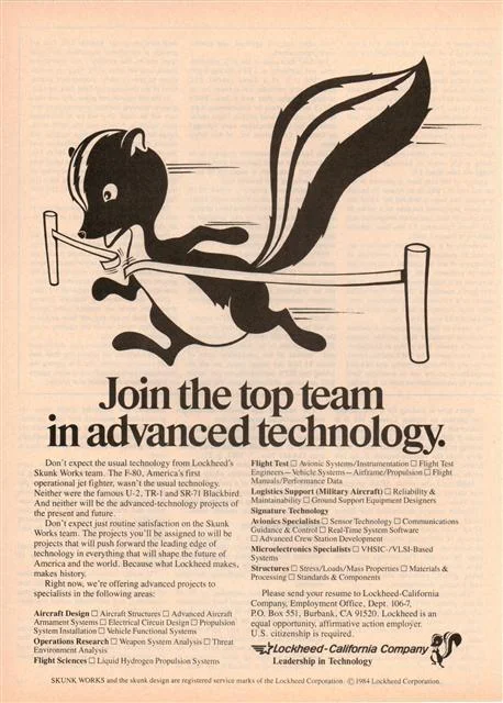 1984 Skunk Works Advertisement