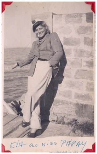 Eva as Aryanka Papay c. 1945