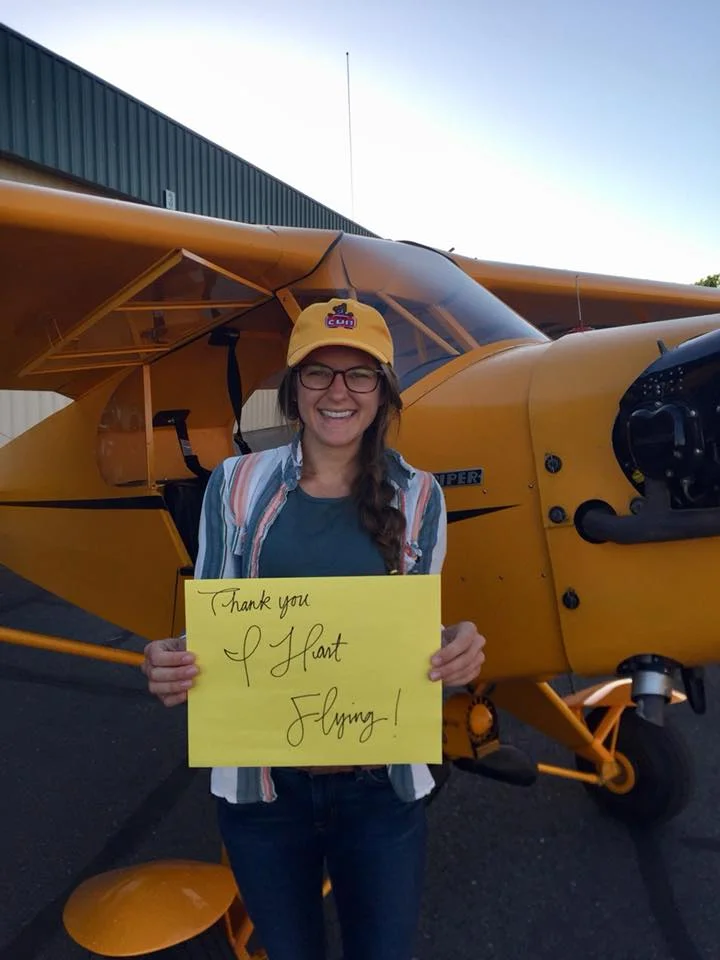 Hailey wins the I Hart Flying Scholarship