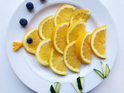 What you need: Oranges, blueberries, zucchini 