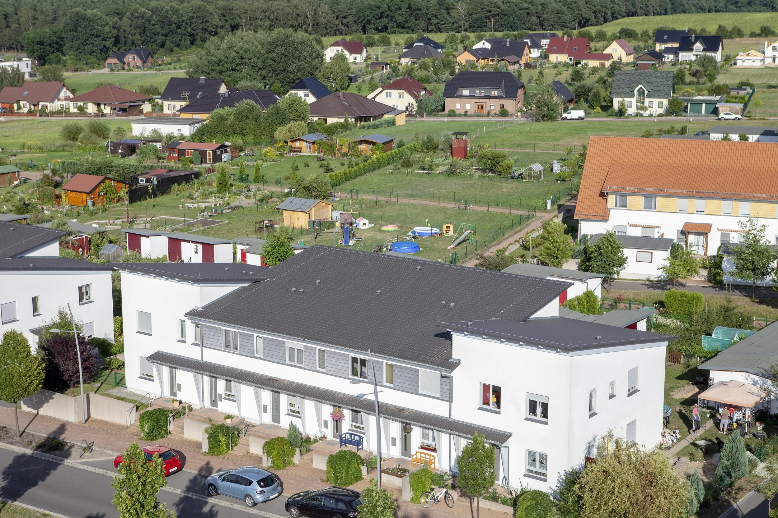 RE-SETTLEMENT VILLAGE OF NEUHEIDEMÜHL (NEW-HEIDEMÜHL) AFTER THE ORIGINAL VILLAGE WAS ABSORBED BY THE MINE.
