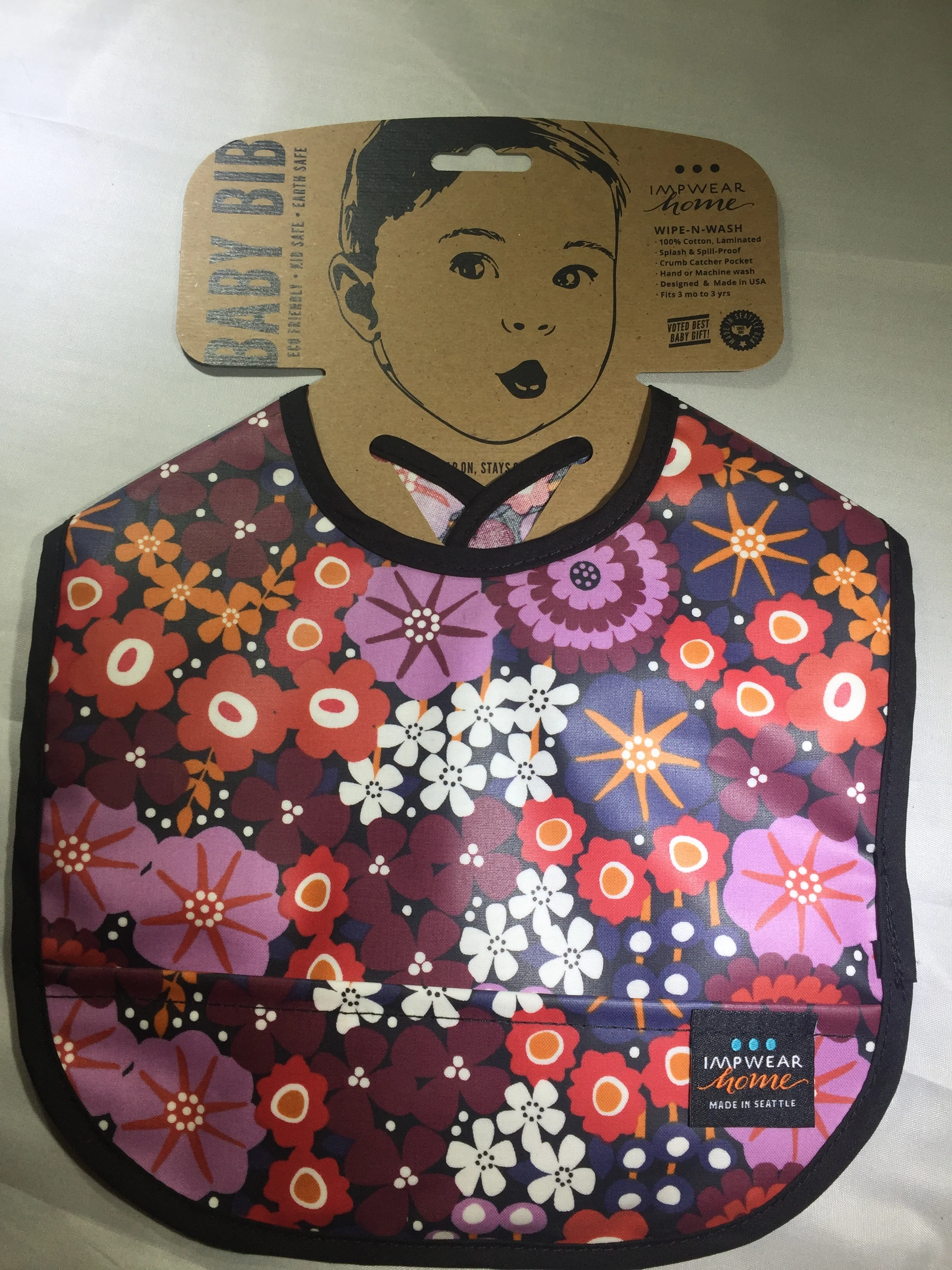 Impwear Home Wipe N Wash Bib-Jaunita