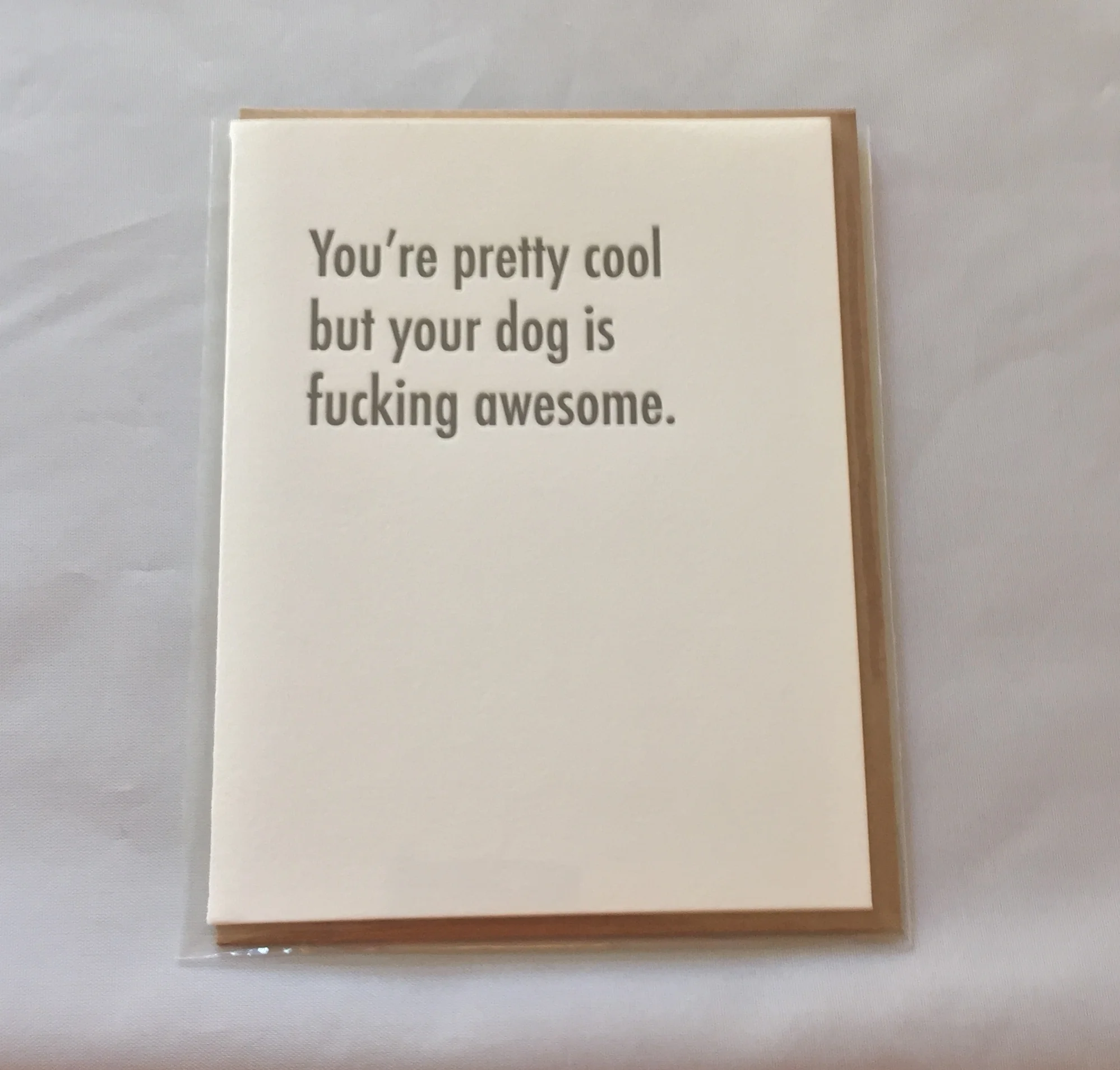 You're pretty cool but your dog is fucking awesome