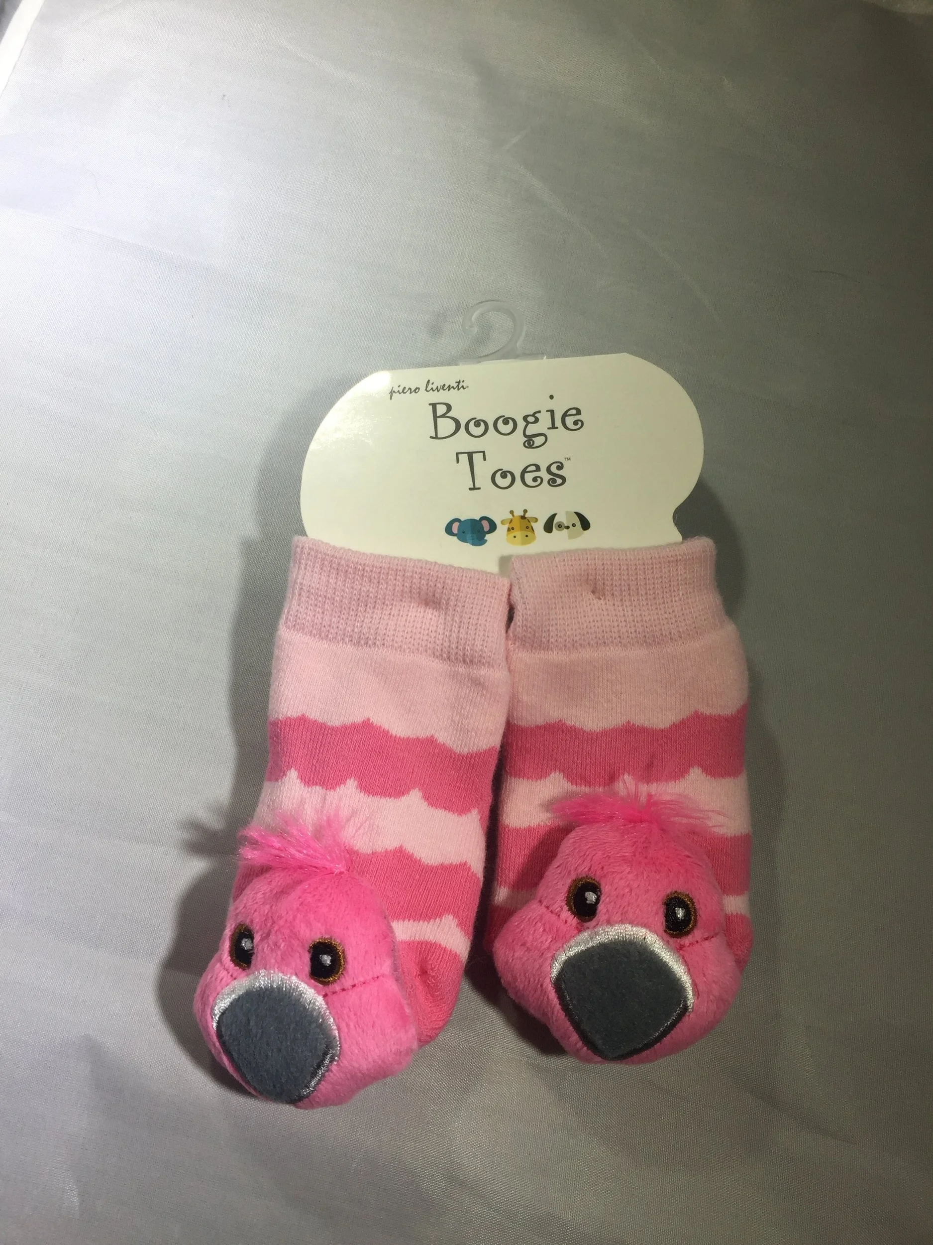 Boogie Toes Sock Rattle-Flamingo