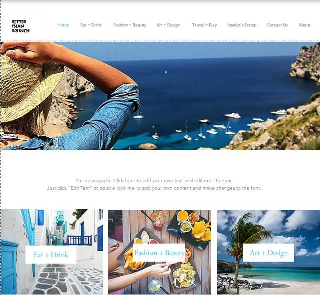 Desktop view of what the website would look like. Image courtesy of BetterThanBrunch . No copyright infringement is intended.