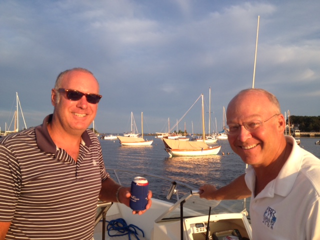 Andy and Mark Godfrey enjoying time together in Marion, MA.
