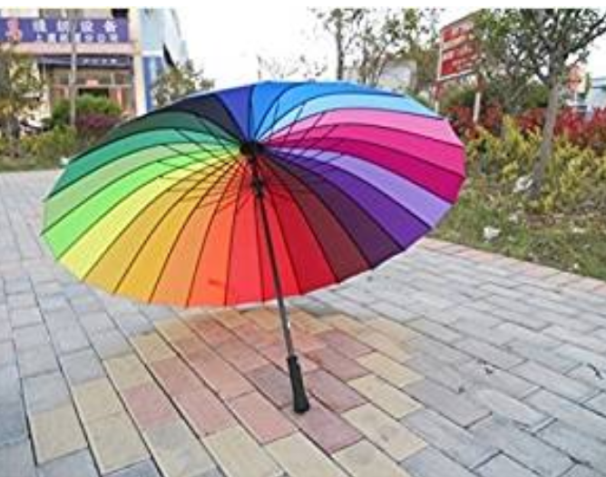Pretty Rainbow Sun Umbrella. $38.00