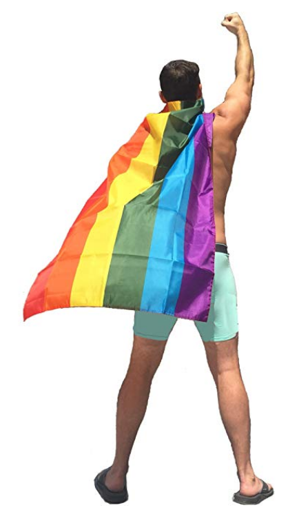 Rainbow Flag Cape $20