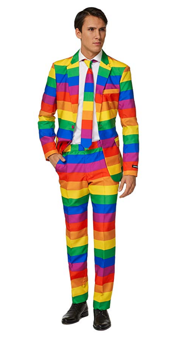 Rainbow Suite &amp; Tie $85