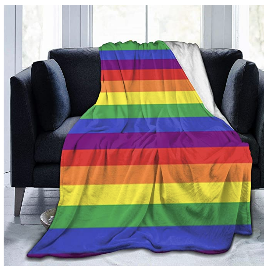 Rainbow Fleece Blanket $26