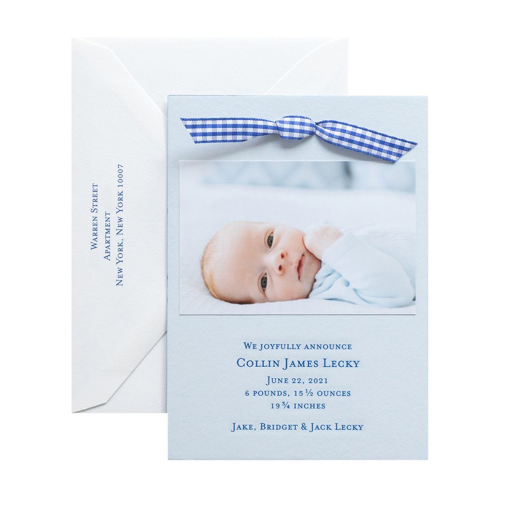 Easley Birth Announcement (Ribbon) — Dear Elouise