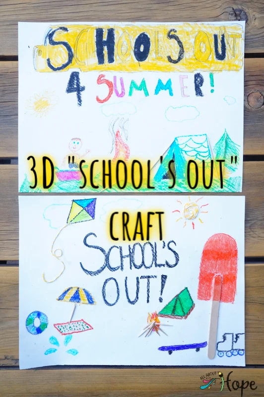 3D Art, 3D Craft, Summer Craft, School’s Out Craft, Kid Craft, Tactile Craft