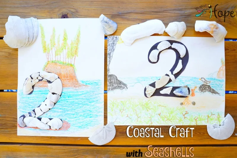Coastal Craft, Coastal Drawing, Seashell Craft, Seashell Picture, Crafts with Seashells, Craft with Sand dollars, Eureka Coast Art