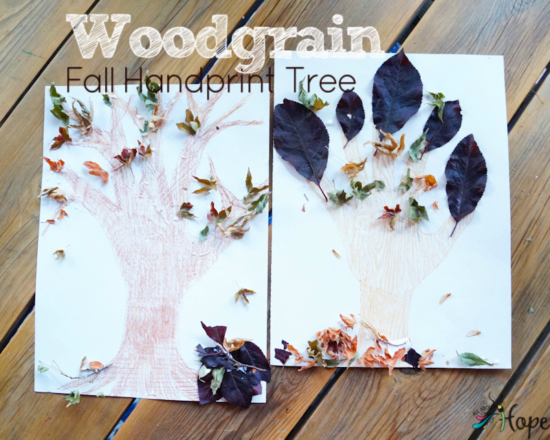 Woodgrain Handprint Trees — All About Hope