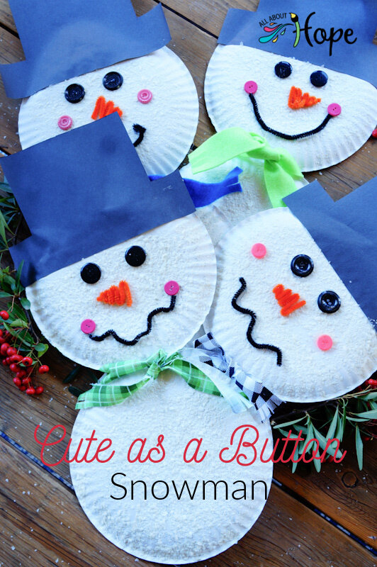 Paper Plate Snowman - Easy Winter Craft for Kids!