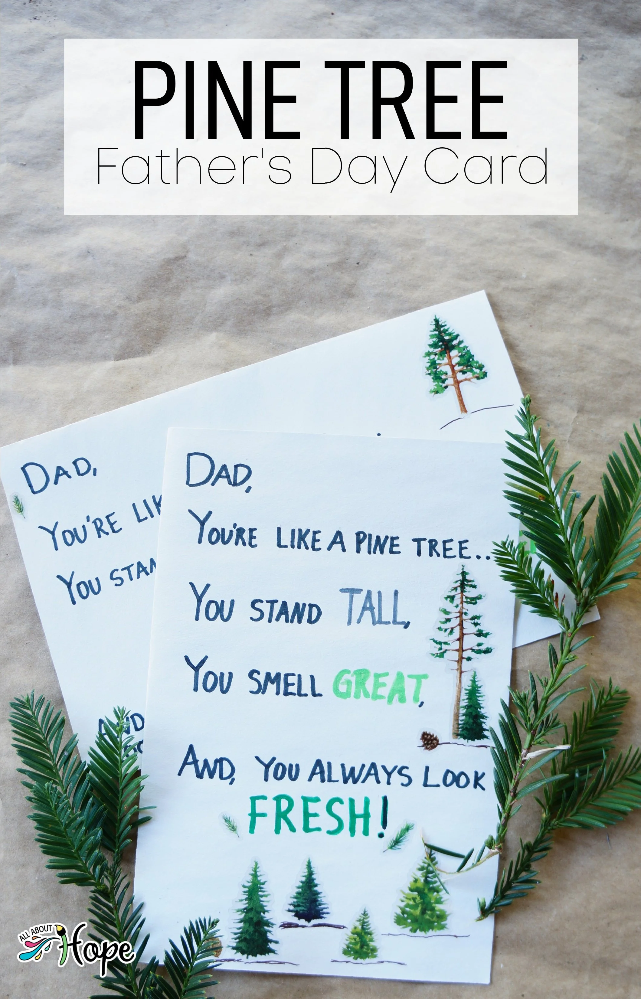 PINE TREE Father's Day Card