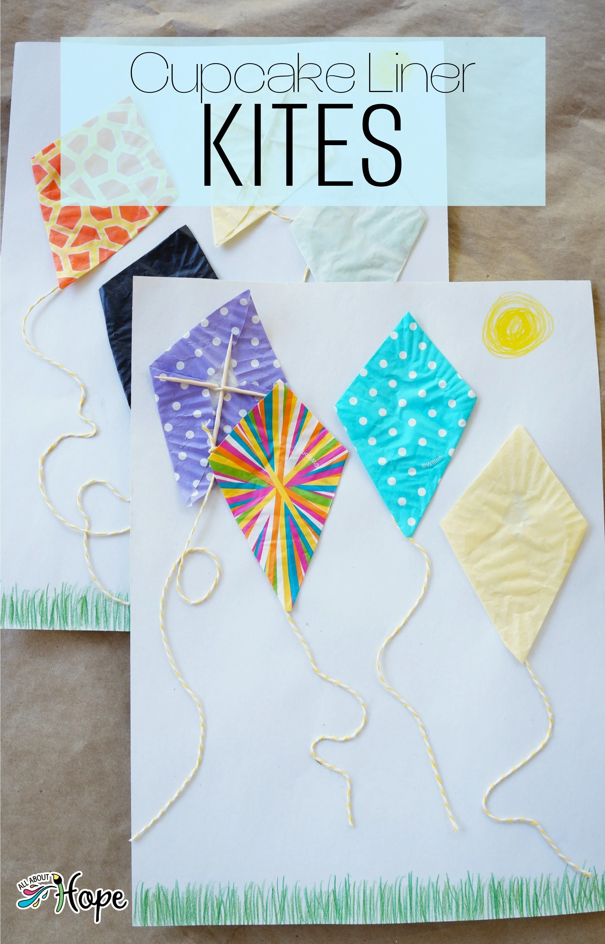 Cupcake Liner Kites
