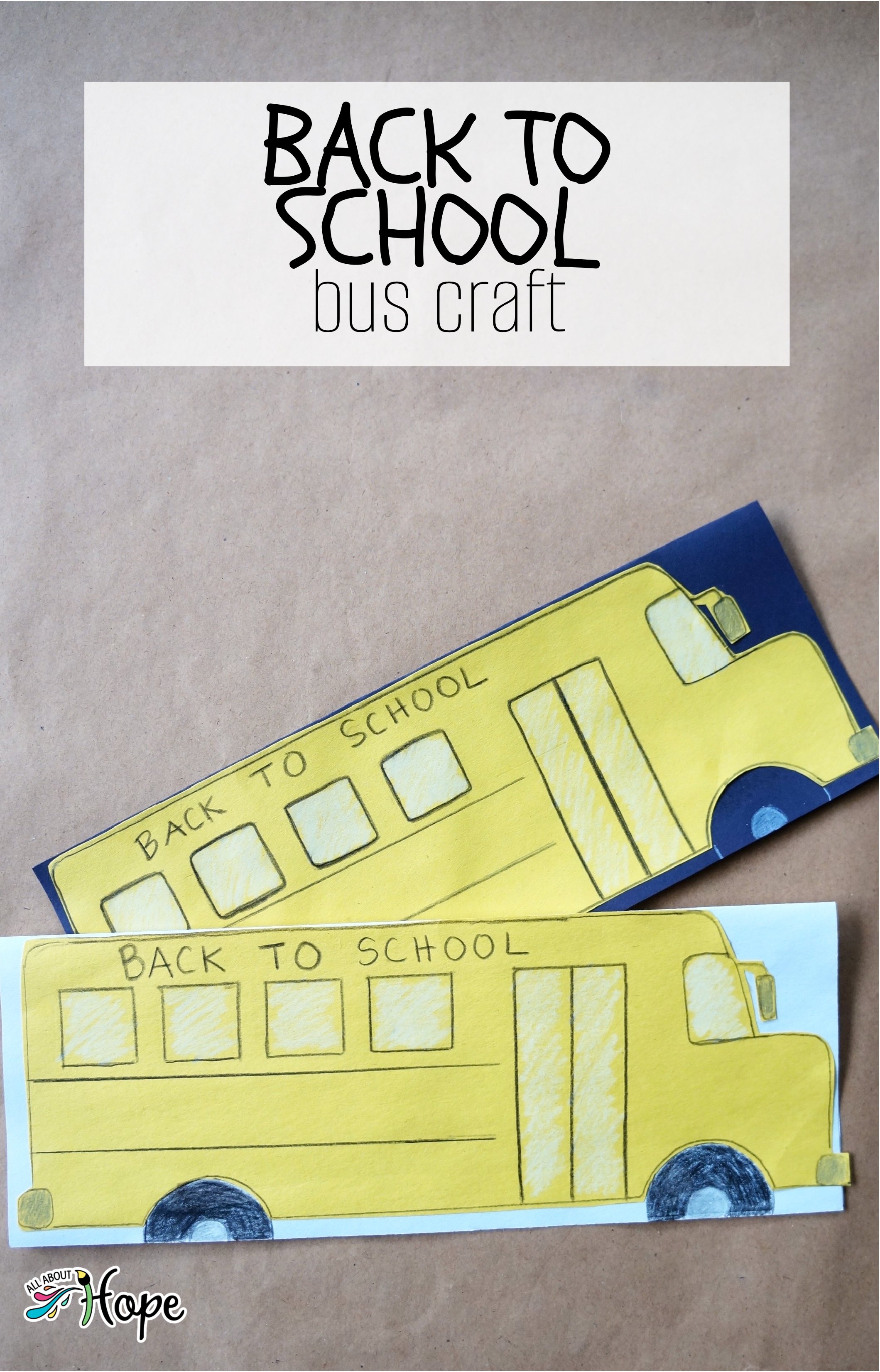 BACK TO SCHOOL bus craft